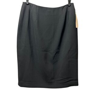 Vintage Larry Levine‎ Classic Black Pencil Skirt Size 6 Professional Office Wear